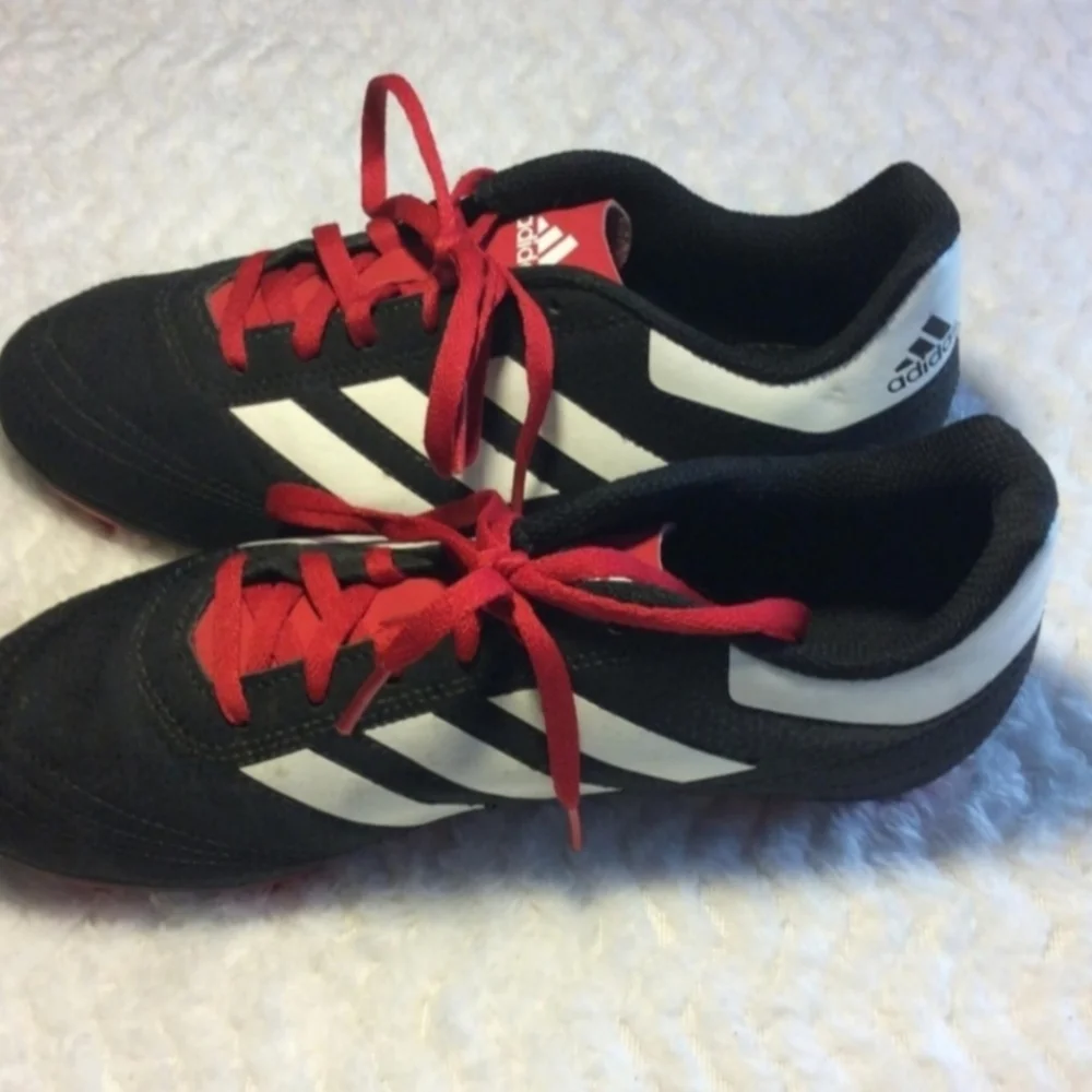 Adidas Men's Black/White Lace Up Football Soccer Cleats Size 4.5 ART G26367 - Picture 6 of 8